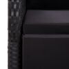 vidaXL Set mobilier de grădină cu perne, 7 piese, negru, poliratan