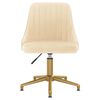 vidaXL Scaune de masă pivotante, 4 buc., crem, catifea