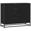 vidaXL Servantă, negru, 92x35x76 cm, lemn prelucrat