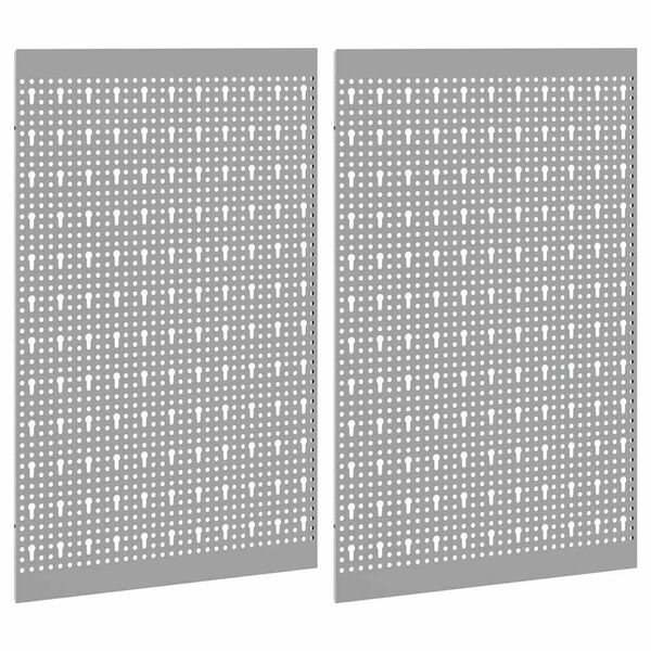 vidaXL Bancă de depozitare 2 pcs Gri 100 x 1 x 80 cm