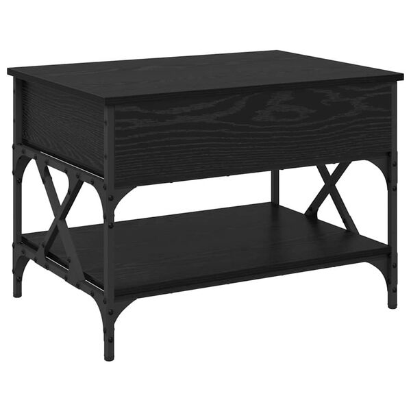 vidaXL Masă de cafea Stejar Negru 70x50x50cm Lemn compozit