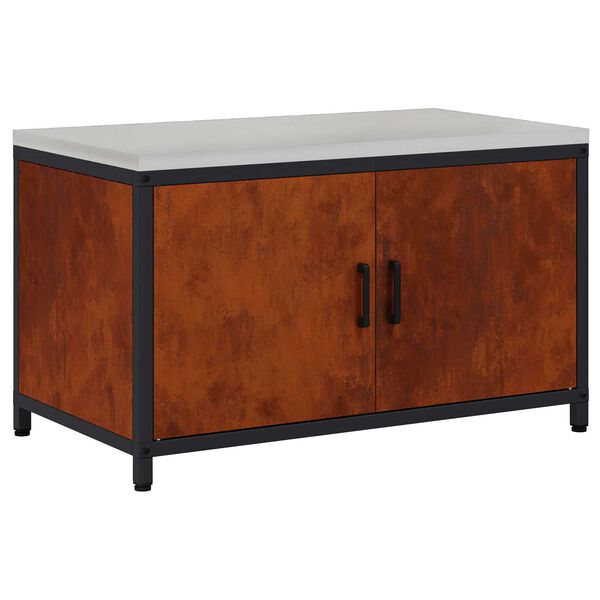 vidaXL Depozitare pentru bucătărie cu ușă Ruginit 60 x 50 x 92 cm Oțel