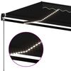 vidaXL Copertină retractabilă manual LED, antracit, 400x350 cm