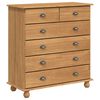 vidaXL Comodă cu sertar ASKIM Maro 91 x 40 x 95,5 cm Lemn de pin masiv