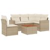 vidaXL Set canapele de grădină cu perne, 6 piese, bej, poliratan