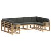 vidaXL Set de canapele de exterior 9 buc. Alb și antracit
