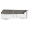 vidaXL Cușcă pentru găini cu 1 ușă 3 buc. Argintiu 600x200x200cm