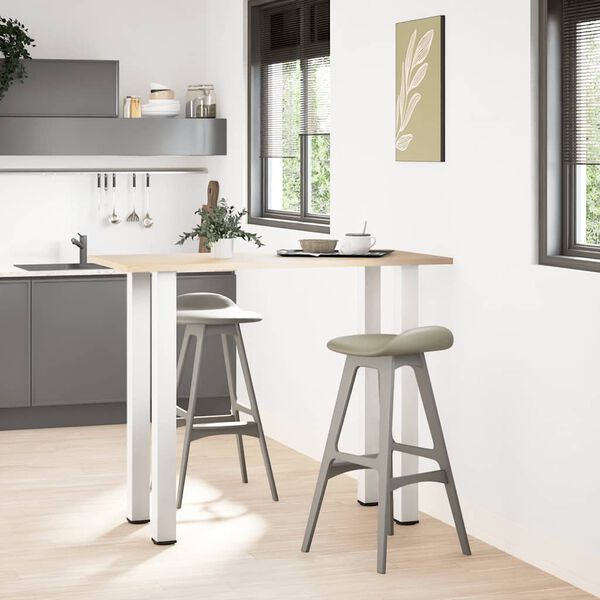 vidaXL Picioare de masă de bar, 4 buc., alb, 110-112 cm, oțel