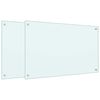 vidaXL Panou antistropi bucătărie 2 buc. alb 80x50cm sticlă securizată