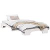 vidaXL Cadru de pat Alb 80 x 200 cm Lemn de pin masiv