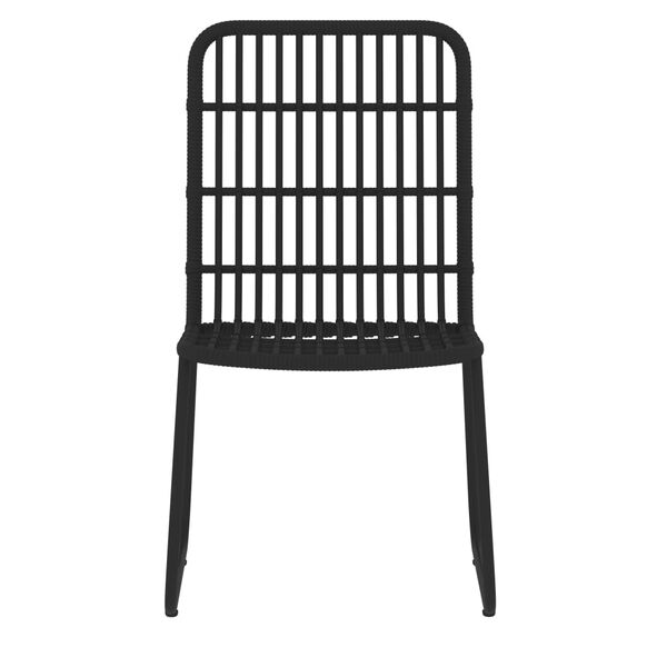 vidaXL Set de servit masa pentru grădină, 7 piese, negru