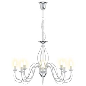 vidaXL Lustră reglabilă E14 Metal Crom &Oslash; 78 x 101 cm