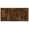 vidaXL Dulapuri, 3 buc., stejar fumuriu, 60x31x84 cm, lemn prelucrat
