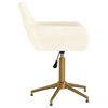 vidaXL Scaun de bucătărie pivotant, crem, catifea