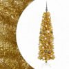 vidaXL Pom de Crăciun artificial subțire cu globuri 180 cm 300 LED-uri