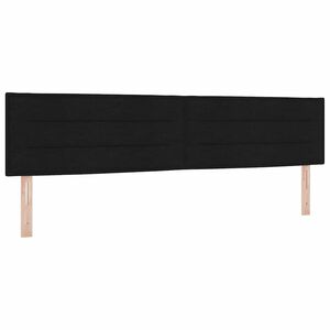 vidaXL Tăblie cap cu headboard Negru 200 cm Piele artificială