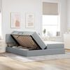 vidaXL Pat cu storage Gri deschis 180 x 200 cm Piele artificială