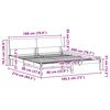 vidaXL Cadru de pat Maro și gri deschis 180 x 200 cm Lemn masiv de pin