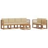 vidaXL Set de canapele de exterior 7 buc. Natural și Bej