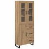 vidaXL Bufet 2 pcs Stejar Artizanal 69,5 x 34 x 180 cm Lemn compozit