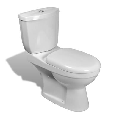 vidaXL Toaletă cu rezervor, alb
