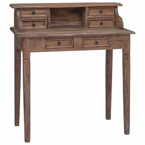 vidaXL Birou de scris cu sertare, 90x50x101 cm, lemn masiv de mahon