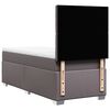 vidaXL Pat box spring cu saltea, gri, 80x200 cm, piele ecologică