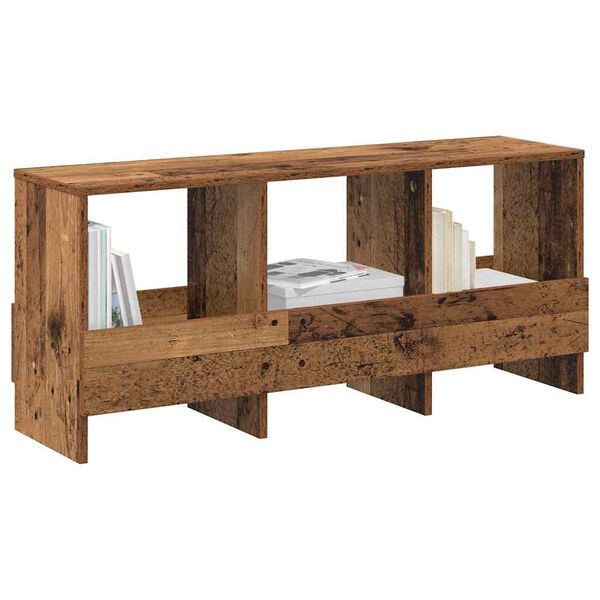 vidaXL Raft pentru reviste Lemn vechi 102 x 30 x 45 cm