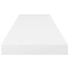 vidaXL Rafturi de perete, 4 buc., alb extralucios, 80x23,5x3,8 cm, MDF