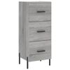 vidaXL Servantă, gri sonoma, 34,5x34x90 cm, lemn compozit
