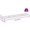vidaXL Raft de perete cu raft 2 pcs Roșu 60 x 9 x 3 cm Lemn compozit