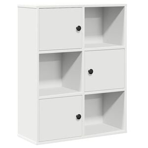 vidaXL Bibliotecă, alb, 60x24x76,5 cm, lemn prelucrat