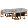 vidaXL Set de canapele de exterior 8 buc. Natural și gri deschis