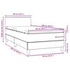 vidaXL Pat box spring cu saltea, albastru &icirc;nchis, 90x220 cm, catifea