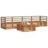 vidaXL Set de canapele de exterior 5 pcs natural Lemn Solid de Acacia