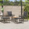vidaXL Set de Mobilier pentru Exterior 5 pcs Negru și Gri &icirc;nchis