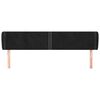 vidaXL Tăblie de pat cu aripioare negru 203x23x78/88 cm catifea