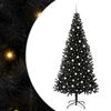 vidaXL Brad de Crăciun Negru 240 cm PVC