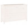 vidaXL Strat &icirc;nălțat de grădină, alb, 119,5x40x78 cm, lemn masiv pin