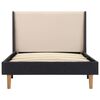 vidaXL Cadru de pat, crem, 100 x 200 cm, material textil