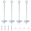 vidaXL Ancoră de Păm&acirc;nt 4 buc. &Oslash;10 x 40 cm Metal Galvanizat Argintiu