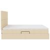 vidaXL Pat cu storage cu saltea Creme 180 x 200 cm Piele artificială