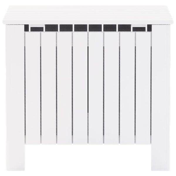 vidaXL Cutie depozitare capac "RANA", alb, 60x49x54 cm, lemn masiv pin