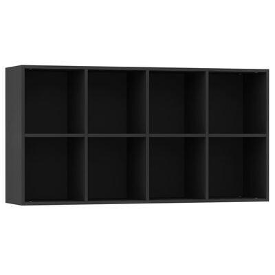 vidaXL Bibliotecă/Servantă, negru, 66x30x130 cm, PAL