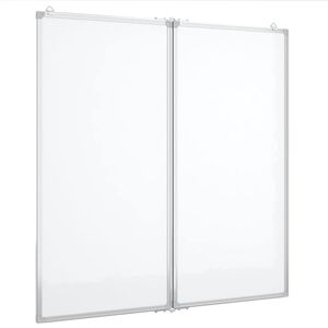 vidaXL Tablă magnetică pliabilă, alb, 80x80x1,7 cm, aluminiu