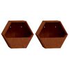 vidaXL Jardiniere de perete, 2 buc., ruginiu, 46x10x40 cm, oțel corten