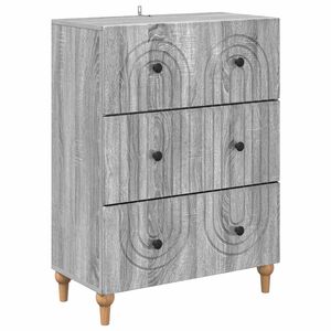 vidaXL Dulap cu sertare Sonoma gri 66 x 34,5 x 90 cm Lemn prelucrat