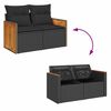 vidaXL Set mobilier de grădină cu perne, 5 piese, negru, poliratan
