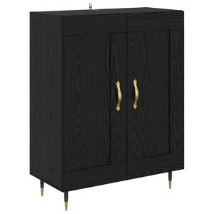 vidaXL Bufet Stejar Negru 69,5 x 34 x 90 cm Lemn compozit