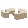 vidaXL Set canapele de grădină, 13 piese, cu perne, bej, poliratan